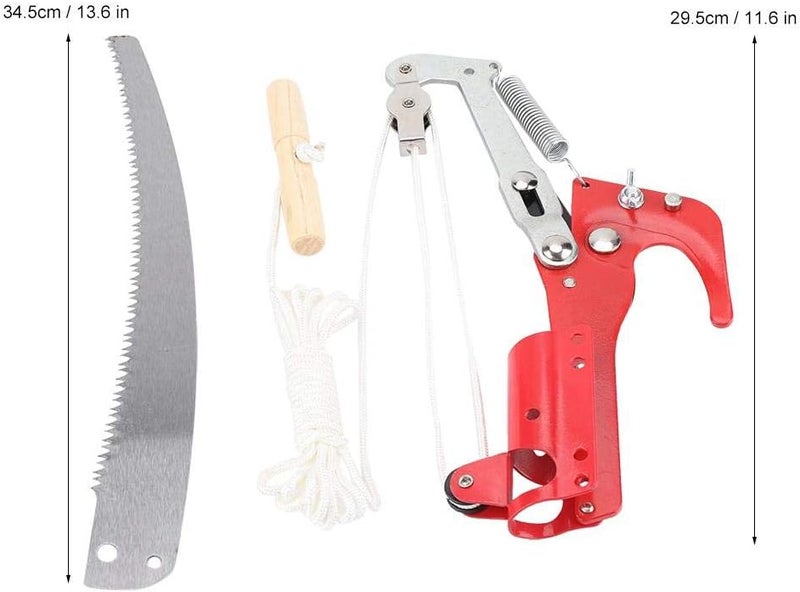 كلاراكو منشار تقليم الأشجار الطويل، مقص تقليم حاد للحديقة بعجلتين، مقص تقليم الأشجار، أداة تشذيب، أداة قطف فاكهة طويلة المدى - Image 3