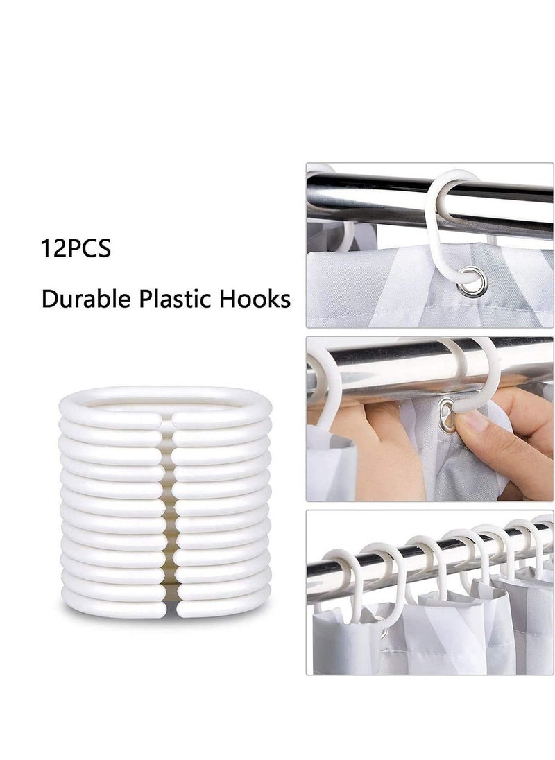 Arabest - Shower Curtain Mildew-Resistant Anti-Bacterial 3D Digital Printing Pattern Waterproof Heavy Weighted Hem Leaf Pattern( 180*180cm, with 12 Hooks) - Image 1