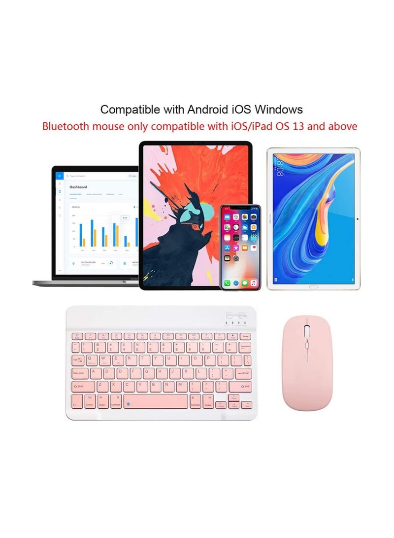 GENNEXT Ultra-Slim Bluetooth Keyboard and Mouse Combo Rechargeable Portable Wireless Keyboard Mouse Set for Apple iPad iPhone iOS 13 and Above Samsung Tablet Phone Smartphone Android Windows - Image 3