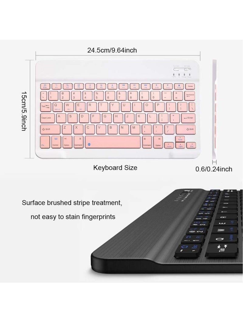 GENNEXT Ultra-Slim Bluetooth Keyboard and Mouse Combo Rechargeable Portable Wireless Keyboard Mouse Set for Apple iPad iPhone iOS 13 and Above Samsung Tablet Phone Smartphone Android Windows - Image 4