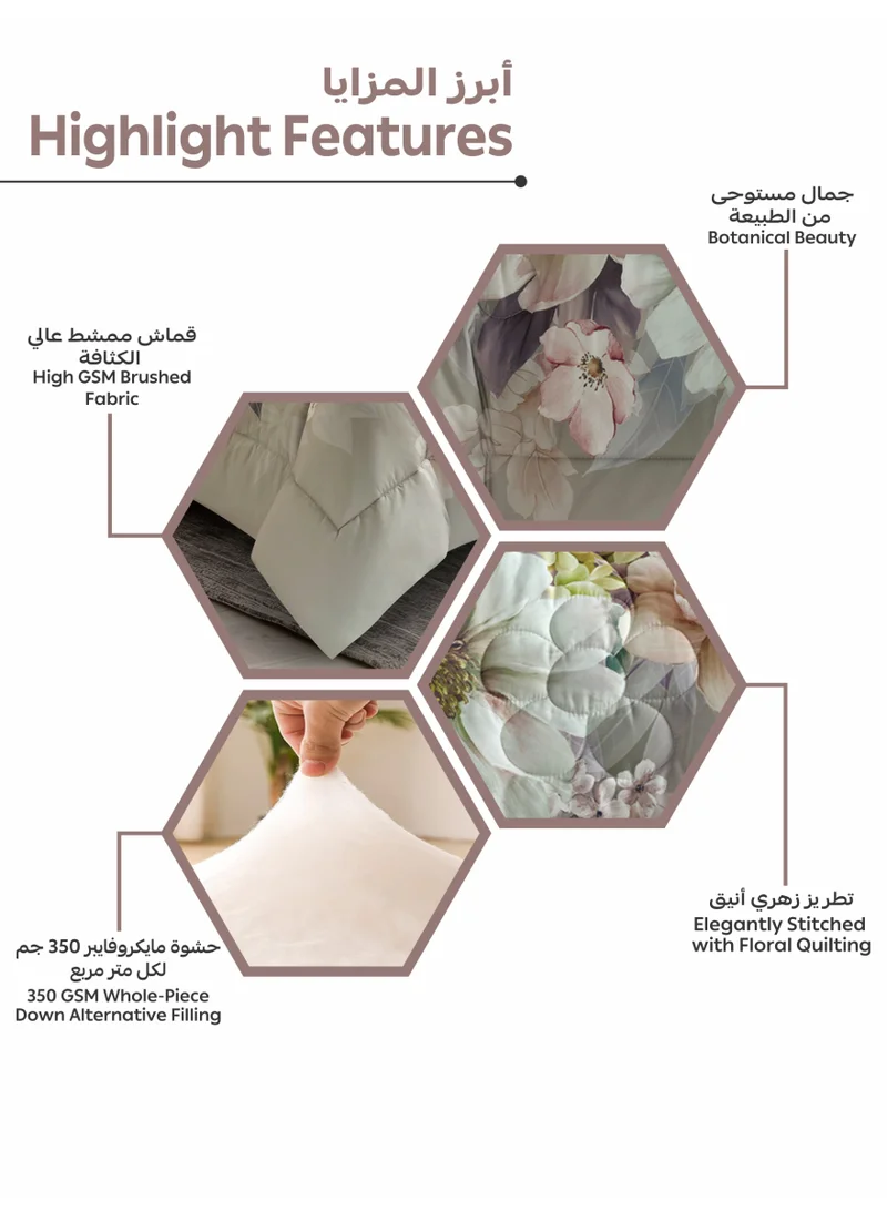 دوناتيلا طقم مفرش سرير 2 قطعة مقاس مفرد ونص يناسب سرير 120×200 , تصميم مشجر انيق , مايكروفايبر فائق النعومة , يناسب جميع الفصول