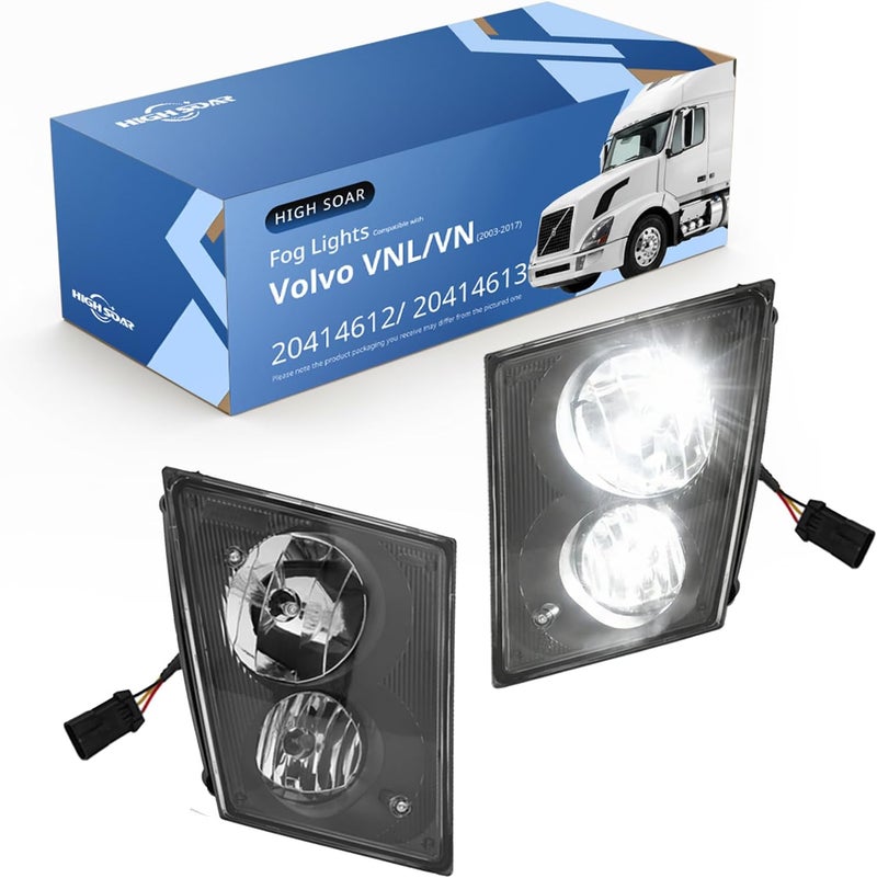 High Soar Fog Lights for Volvo VNL VN (2004-2015) - Waterproof Assembly with Bulbs - Image 1