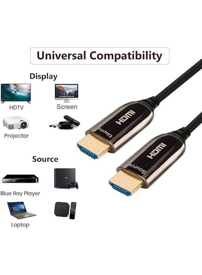 8K Fiber Optic HDMI Cable 50 M – Ultra High-Speed 48Gbps HDMI 2.1, 4K@120Hz & 8K@60Hz, HDR10+, eARC, 3D – Perfect for Gaming, Home Theater, Projectors & Roku - Image 4