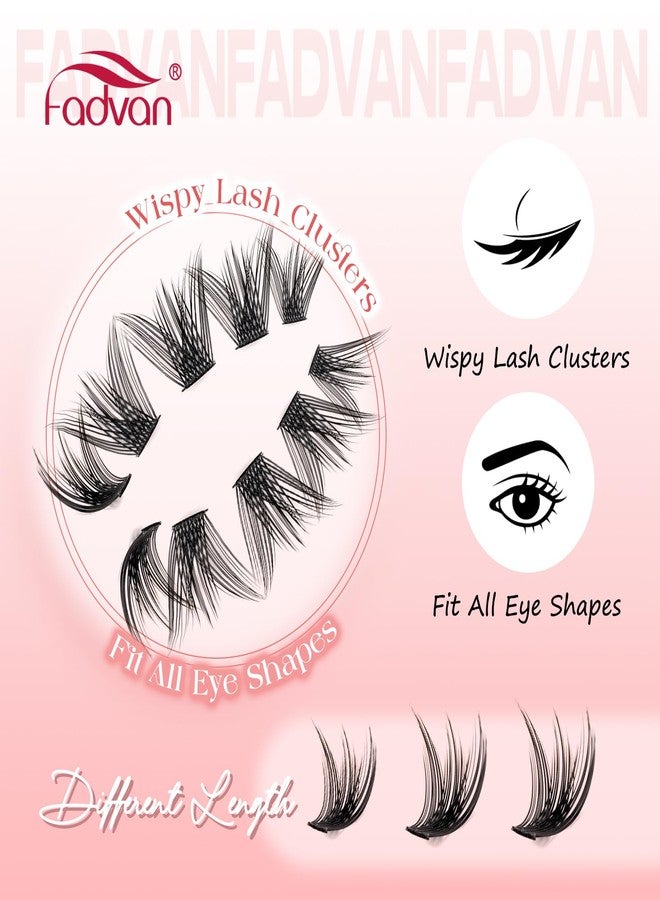 FADVAN DIY Lash Clusters Extensions 144 Clusters - D Curl 0.07mm, 8-16mm Mixed Lengths - Natural Look, Thin Band for Comfort - F31-0.07D - Image 2
