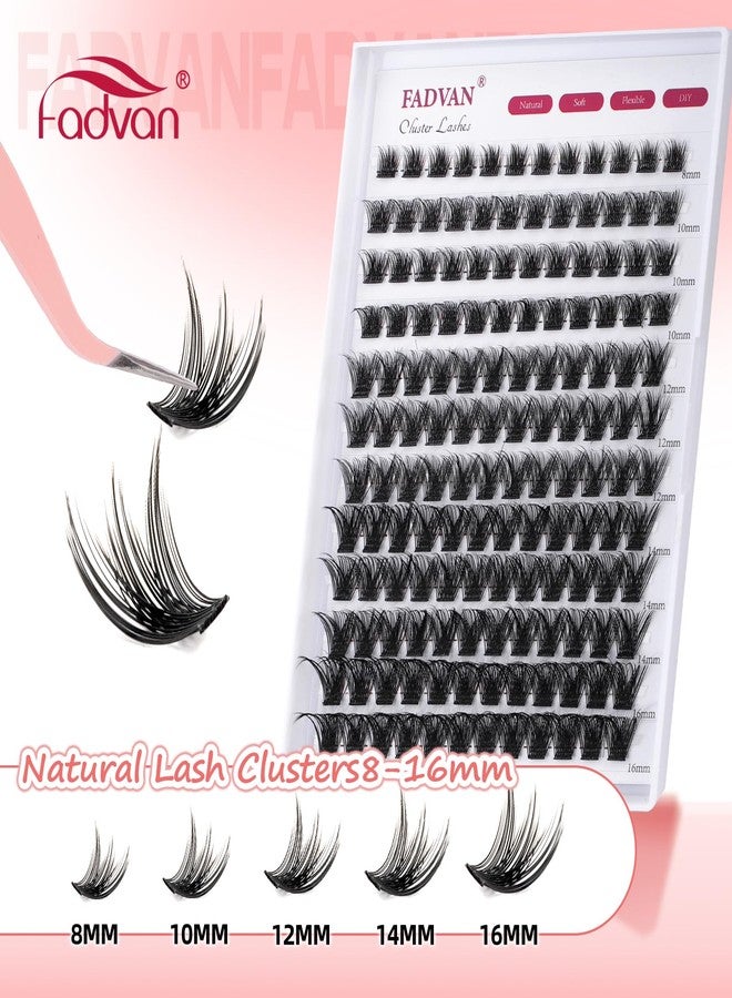 FADVAN DIY Lash Clusters Extensions 144 Clusters - D Curl 0.07mm, 8-16mm Mixed Lengths - Natural Look, Thin Band for Comfort - F31-0.07D - Image 4
