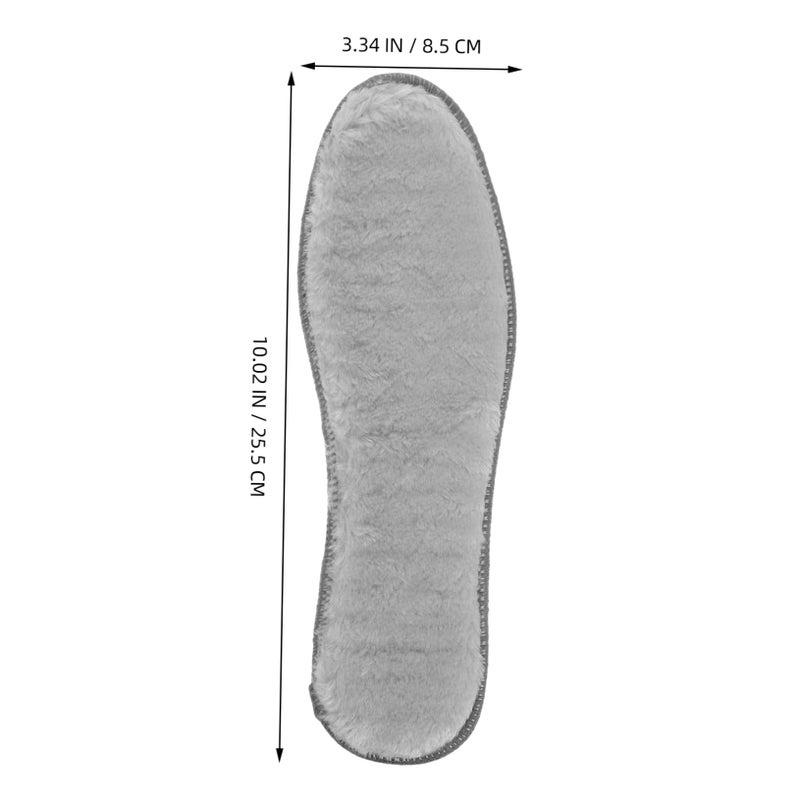 4 Pairs Thermal Plush Insoles Non Crease Winter Boot Shoe Inserts Warm Thick Soles - Image 3