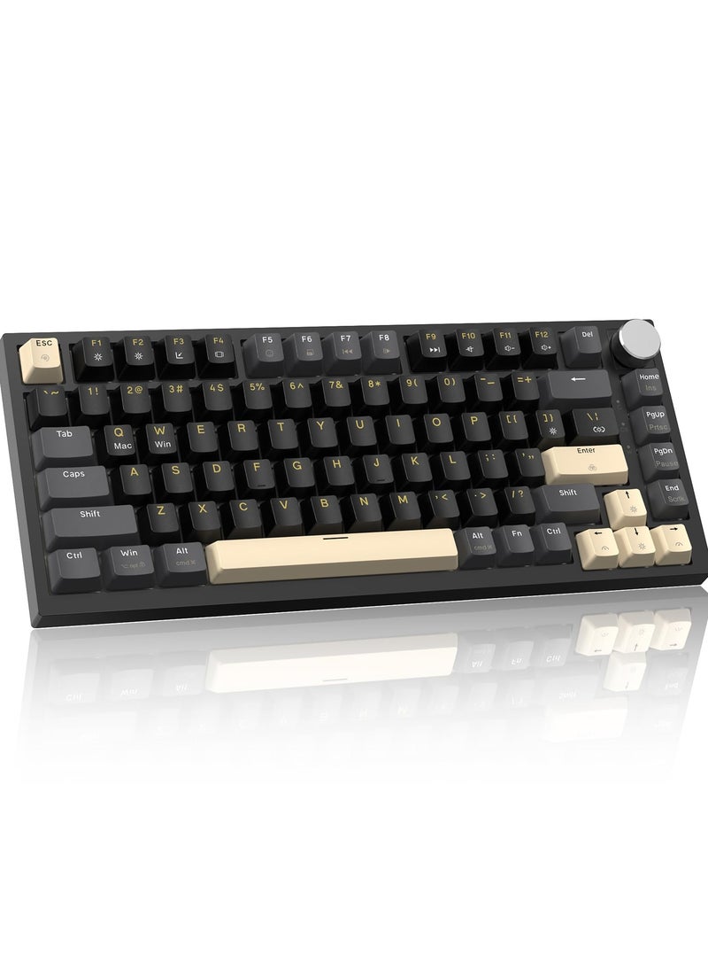 Attack Shark K85 Rapid Trigger 75% Wired Mechanical Gaming Keyboard Gasket with Hot Swapped Adjustable Actuation Magnetic Switch Programmable Knob TKL RGB Backlit PBT Keycaps for Win Mac Gamer  - Image 1