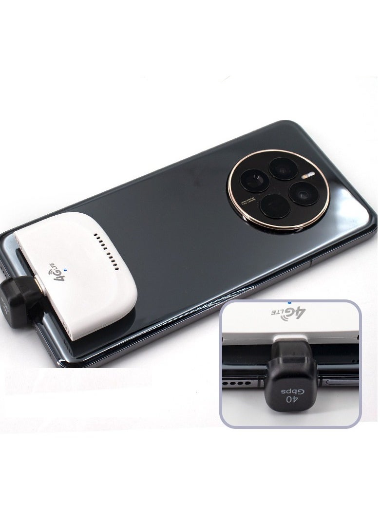 Generic - 4G LTE UF725T Type C Mini WiFi Router with Type C Power Bank 5.0V/1.2A input and 5.0V/2.4A output - Image 1