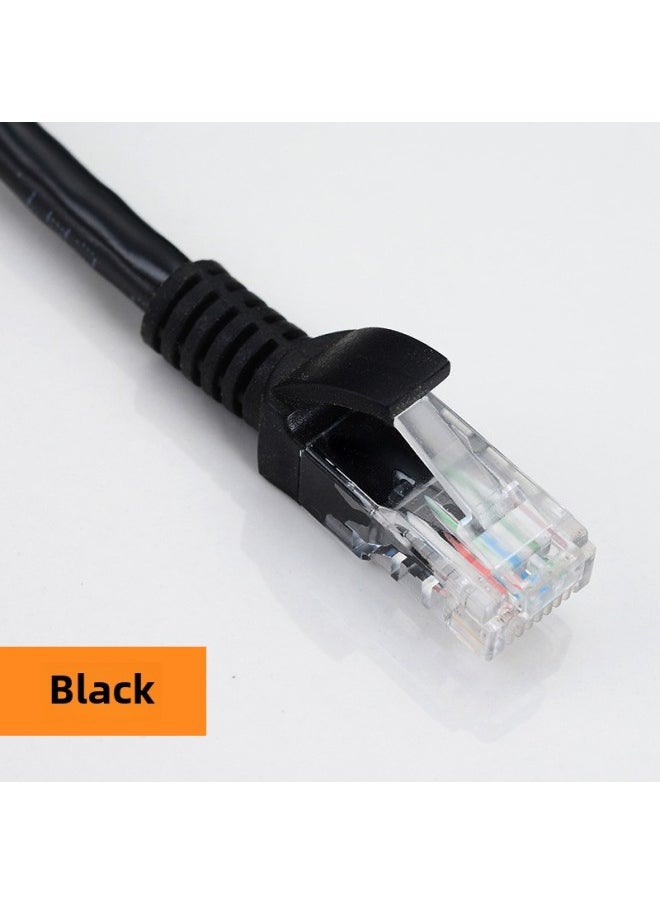 Generic Six Types Of Unshielded Network Cable Copper Clad Aluminum Multi-specification Gigabit CAT6 Twisted Pair High-speed Computer Finished Network Cable-Color:Black-Line Length:80 M  - Image 1