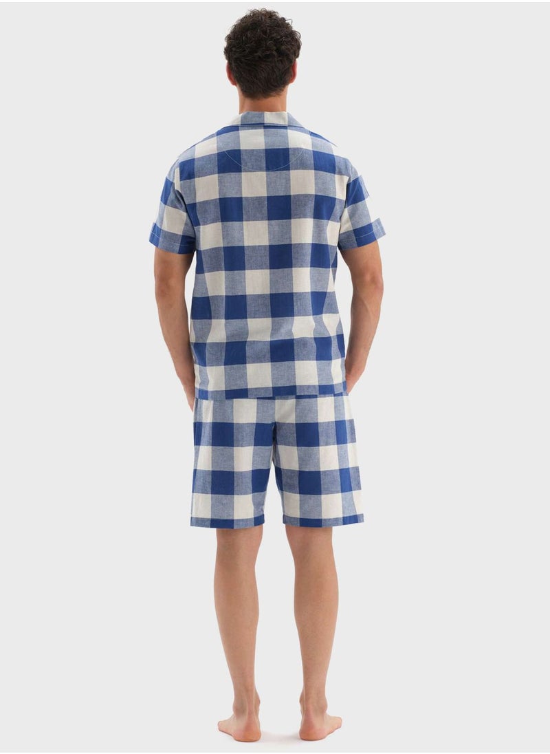 dagi - Checked Shirt & Shorts Set - Image 1