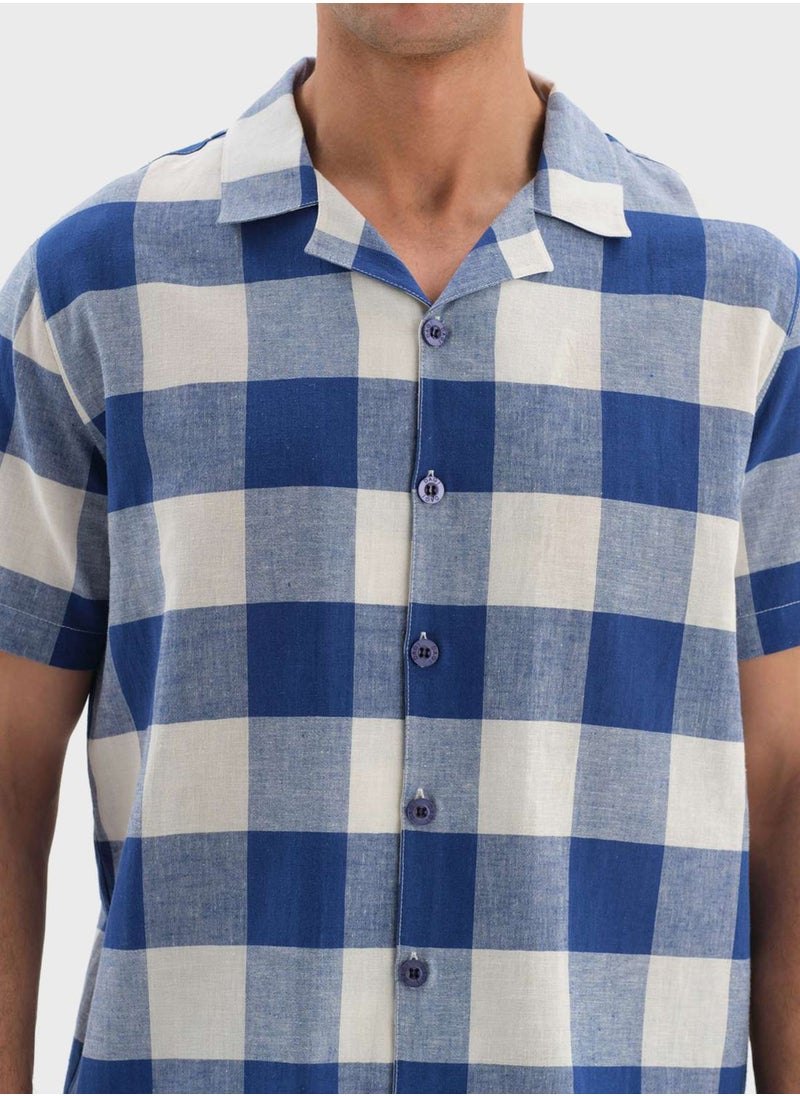 dagi - Checked Shirt & Shorts Set - Image 1