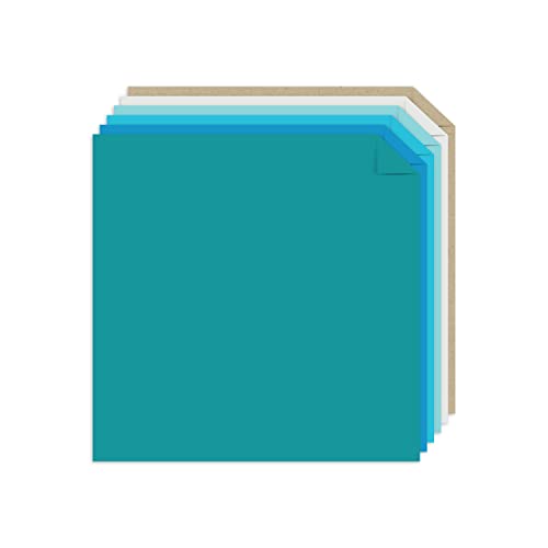 Astrodesigns Crafting Cardstock 12 x 12 65 lb176 gsm 6Color Ocean Assortment 84 Sheets 91794 - Image 3