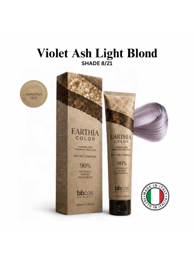 bbcos Earthia Hair Color 100ml 8.21 - Image 1