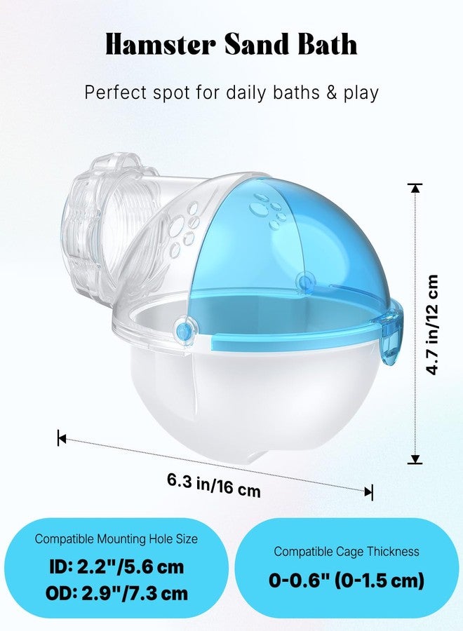 باوفلي وعاء حمام رملي للهامستر من باوفلاي، حمام رملي للهامستر، حمام هامستر، حمام رملي للهامستر، حمام هامستر، ملحقات قفص الهامستر للجربوع، الشنشيلة، الهامستر السوري والحيوانات الصغيرة - Image 2