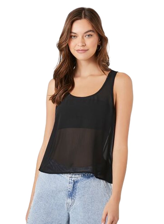 FOREVER 21 Chiffon Scoop Tank Top - Image 1