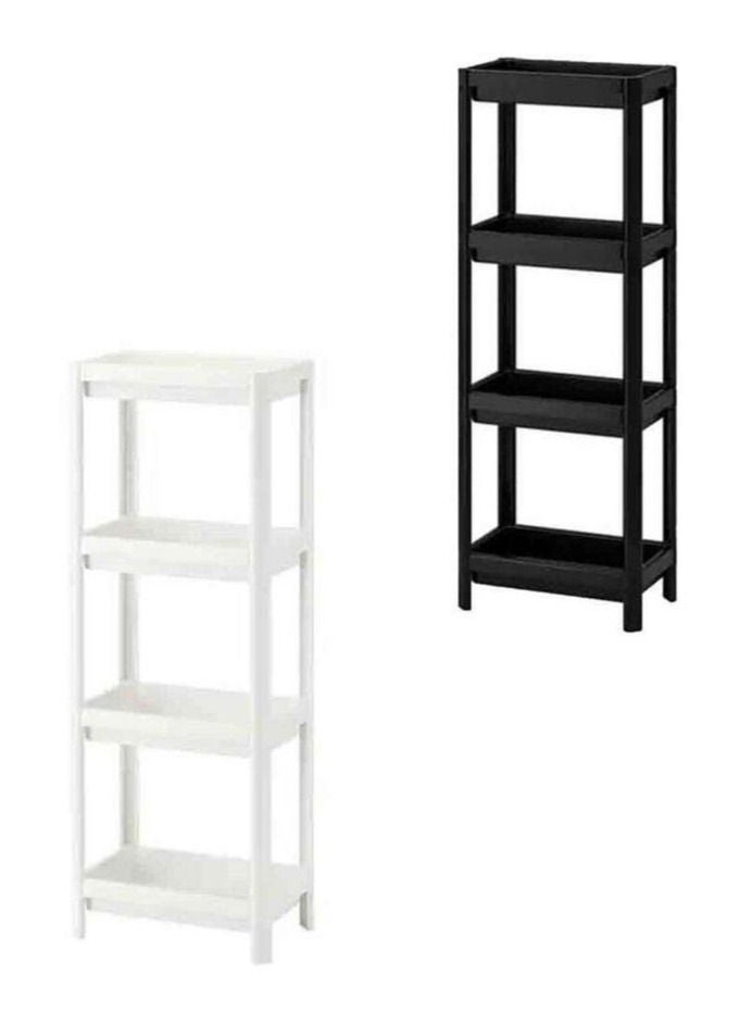 Bathroom shelf made of black and white - Image 1