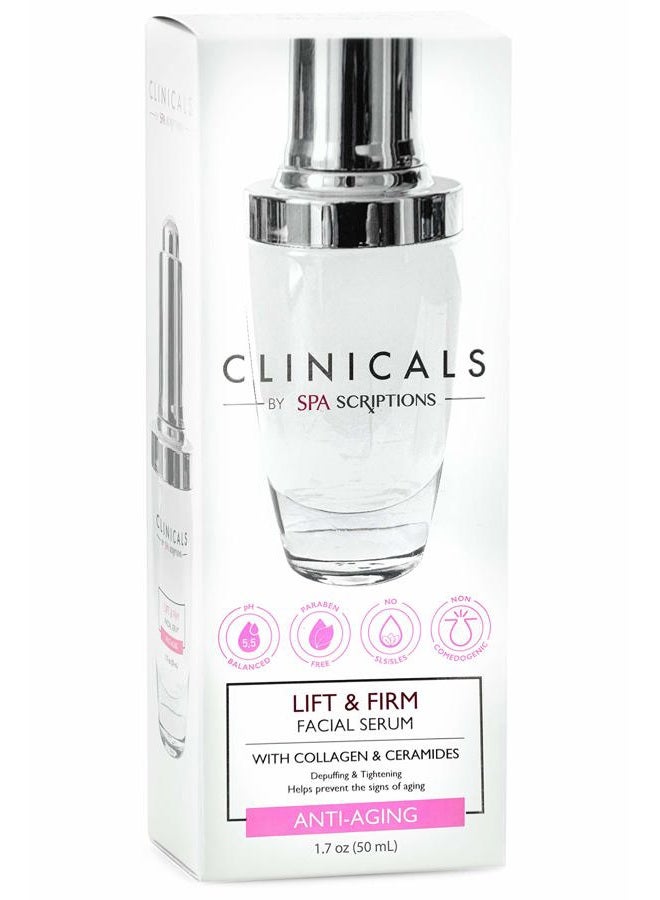 Spascriptions Clinicals Face Serum with Collagen & Ceramides for Depuffing & Tightening - 1.7 Ounce (Lift & Firm) - Image 1