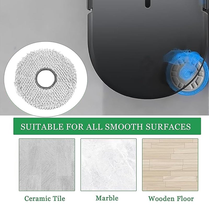 ecovacs ملحق أصلي (وسادات مسح قابلة لإعادة الاستخدام | X5 Pro Omni) (عبوة من 3). للاستخدام المنتظم لمدة تقارب 1 سنة. (غير متوافقة مع أي نموذج آخر)، أبيض - Image 3