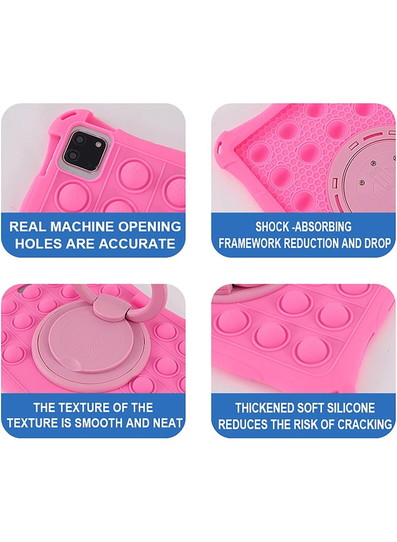 Case for iPad 10th Generation Case 10.9 Inch 2022 Rotating Handle Kickstand Silicone Shockproof Cover with Shoulder Strap  Pencil Holder  Stylus, Pink - Image 5