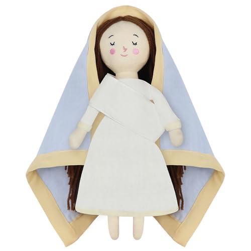 free-space freespace Blessed Virgin Mary Doll and Baby Jesus Plush Religious Figure Playset for Boy Girl Christening GiftVirgin Mary - Image 1