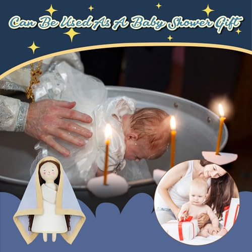 free-space freespace Blessed Virgin Mary Doll and Baby Jesus Plush Religious Figure Playset for Boy Girl Christening GiftVirgin Mary - Image 5