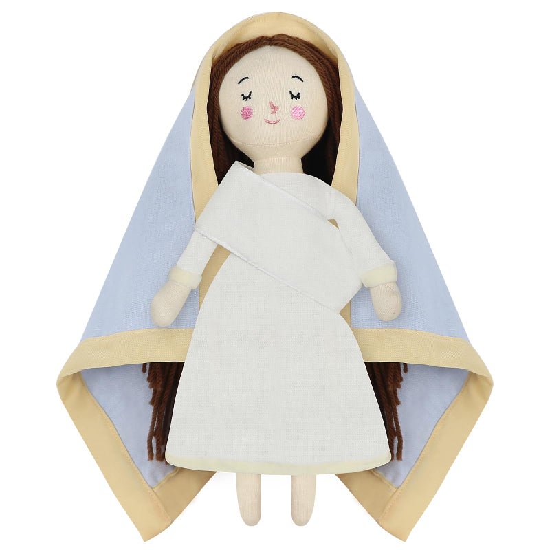 free-space freespace Blessed Virgin Mary Doll and Baby Jesus Plush Religious Figure Playset for Boy Girl Christening GiftVirgin Mary - Image 3