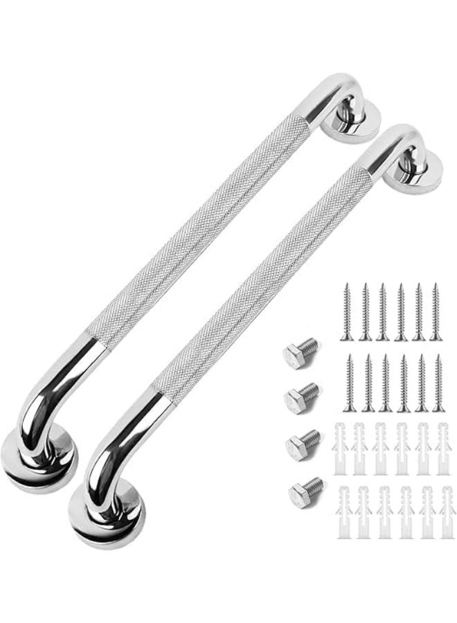 2 Pack 20 Inch Anti-Slip Bathroom Grab Bar, Stainless Steel Shower Handle, Knurled Safety Hand Rail, Support Balance Armrest, Elderly, Pregnant, Children, Handicap Senior Assist Bath Handle - Image 1