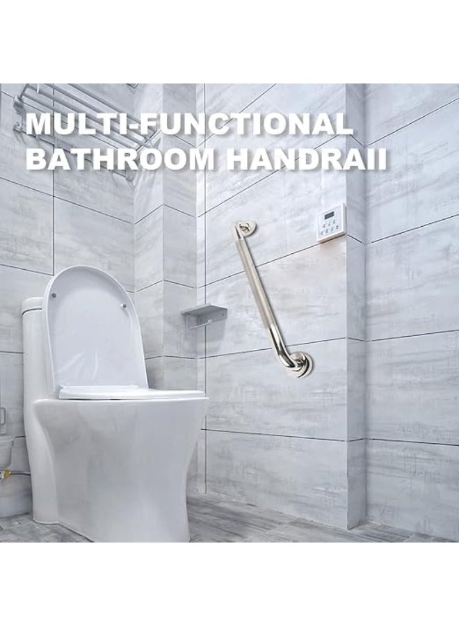 2 Pack 20 Inch Anti-Slip Bathroom Grab Bar, Stainless Steel Shower Handle, Knurled Safety Hand Rail, Support Balance Armrest, Elderly, Pregnant, Children, Handicap Senior Assist Bath Handle - Image 3