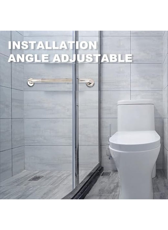 2 Pack 20 Inch Anti-Slip Bathroom Grab Bar, Stainless Steel Shower Handle, Knurled Safety Hand Rail, Support Balance Armrest, Elderly, Pregnant, Children, Handicap Senior Assist Bath Handle - Image 2