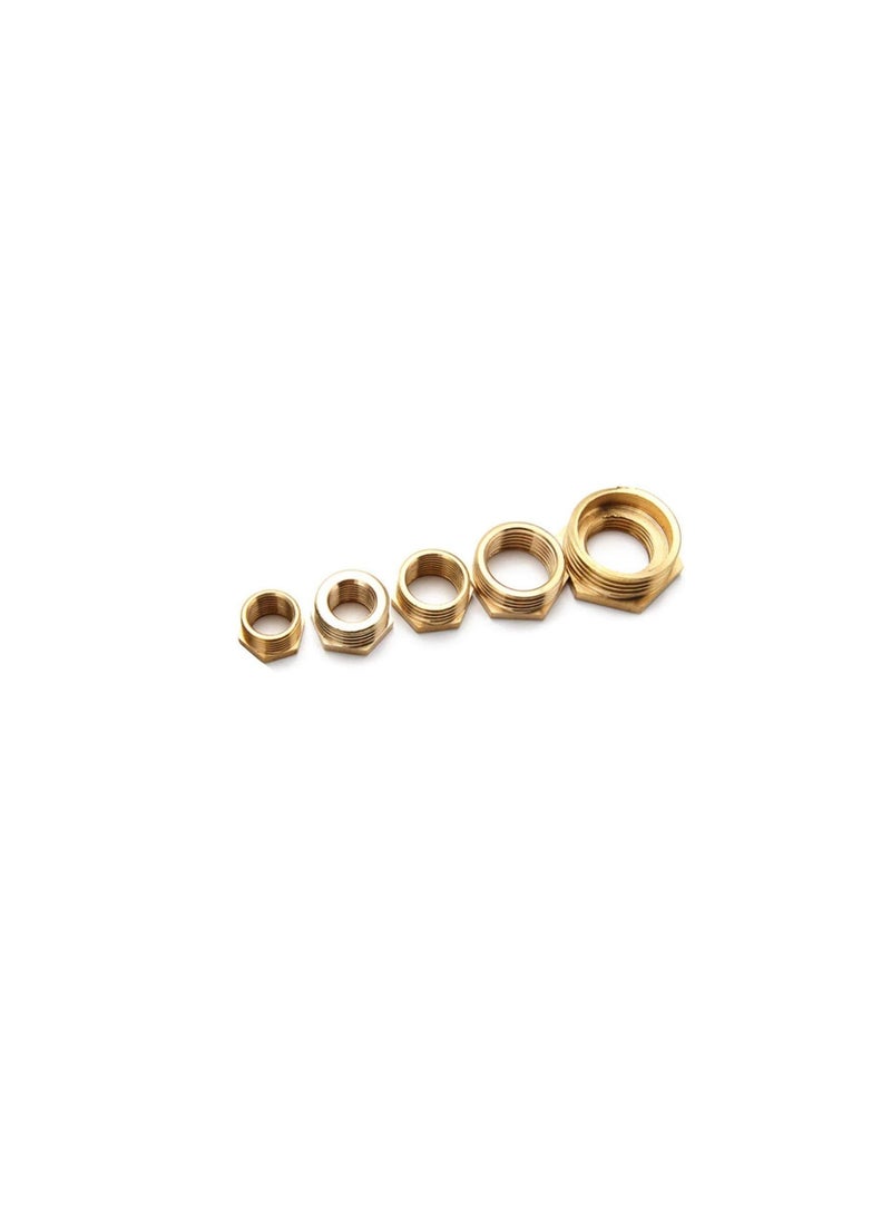 Generic - Pack of 2 Brass Reducer BSP Male Thread to BSP Female Thread Reducing Bush Hex Reducer Bushing Hose Pipe Fitting Connector Adapter 3/4''X1/2'' - Image 1