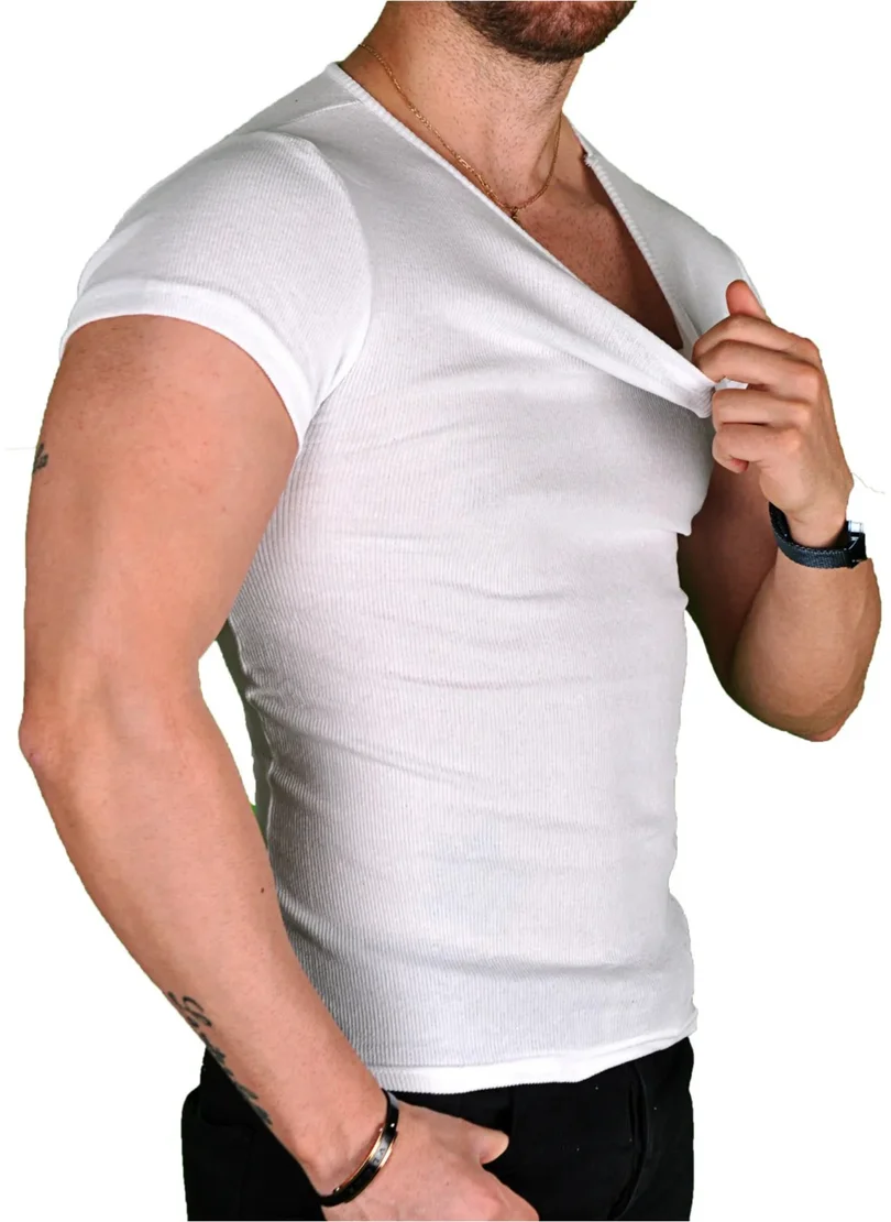 High Level Lycra Men's T-Shirt White
