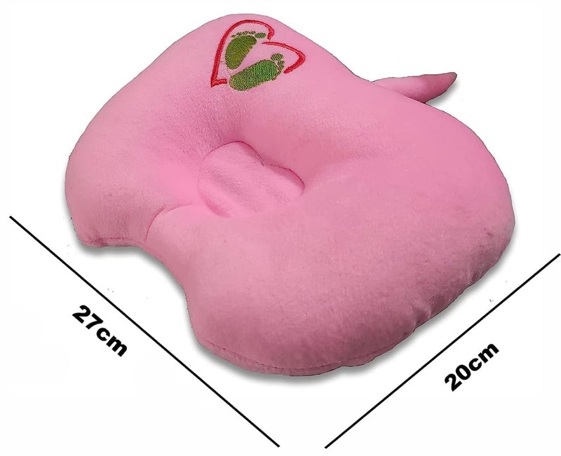 DAGDIYA DAGDIYA New Born Baby Soft Neck Supporting Pillow for Head Shaping Baby 018 Month Apple  - Image 5