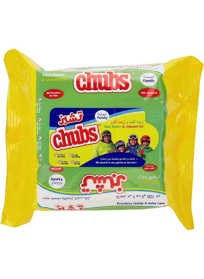Chubs - Pack Of 20's Family Wipes Flow- Almond & Shea Butter - Image 1