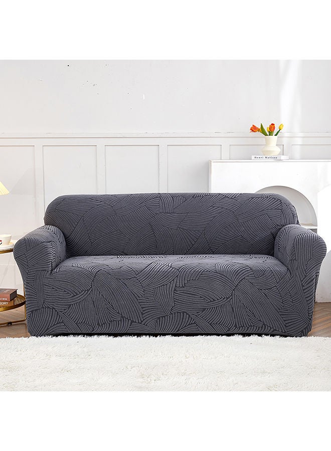 Sharpdo Three Person Thickened Elastic Dust-proof Full Wrapped Maple Leaf Pattern Sofa Cover 190-230cm - Image 1
