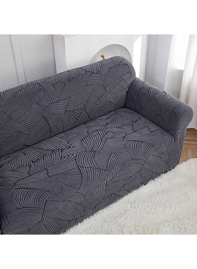 Sharpdo Three Person Thickened Elastic Dust-proof Full Wrapped Maple Leaf Pattern Sofa Cover 190-230cm - Image 2