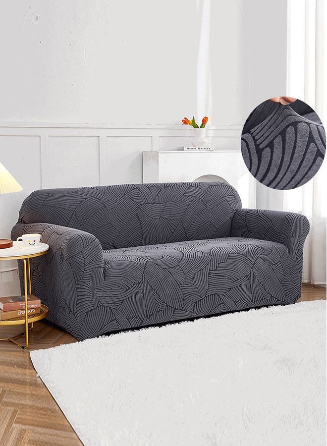 Sharpdo Three Person Thickened Elastic Dust-proof Full Wrapped Maple Leaf Pattern Sofa Cover 190-230cm - Image 3