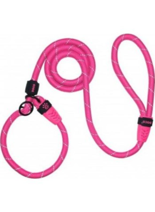 Pink Reflective Rope Leash (120x1.3cm) & 30cm Collar for Dogs