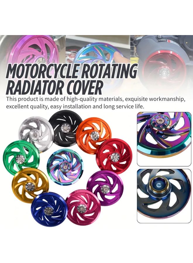 Blue Motorcycle Engine Fan Shield CNC Aluminum Radiator Cover for AKT Honda Models - Image 1