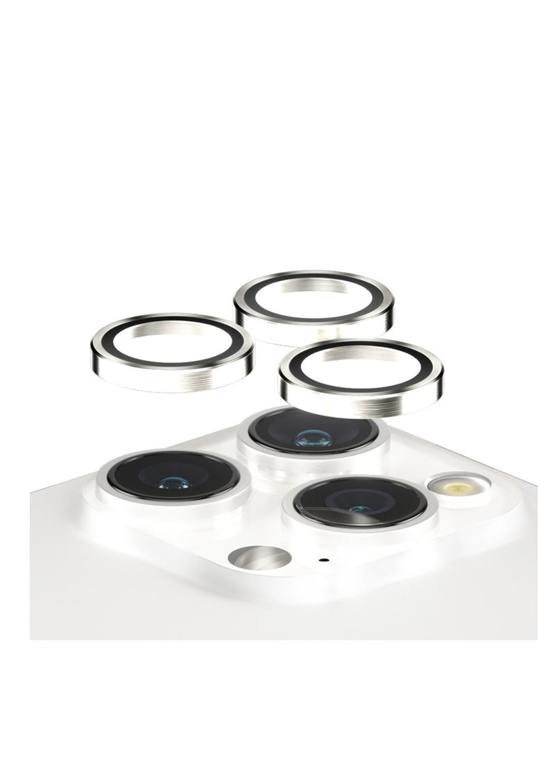 DIGI CORE iPhone 15 Pro Screen Protector 3 Pack 6.1 Inch 2.5D Curved Edges With iPhone 15 Pro Camera Lens Protector And Anti-Scratch iPhone Back PVC Clear Sheet Set (White Titanium, iPhone 15 Pro) - Image 5