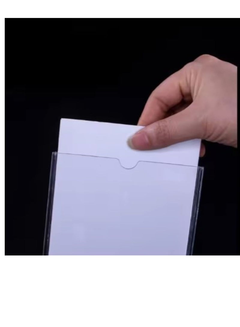 Generic A6 Sign Holders Vertical T Shaped Menu Card Display Slide Card Stand  - Image 3