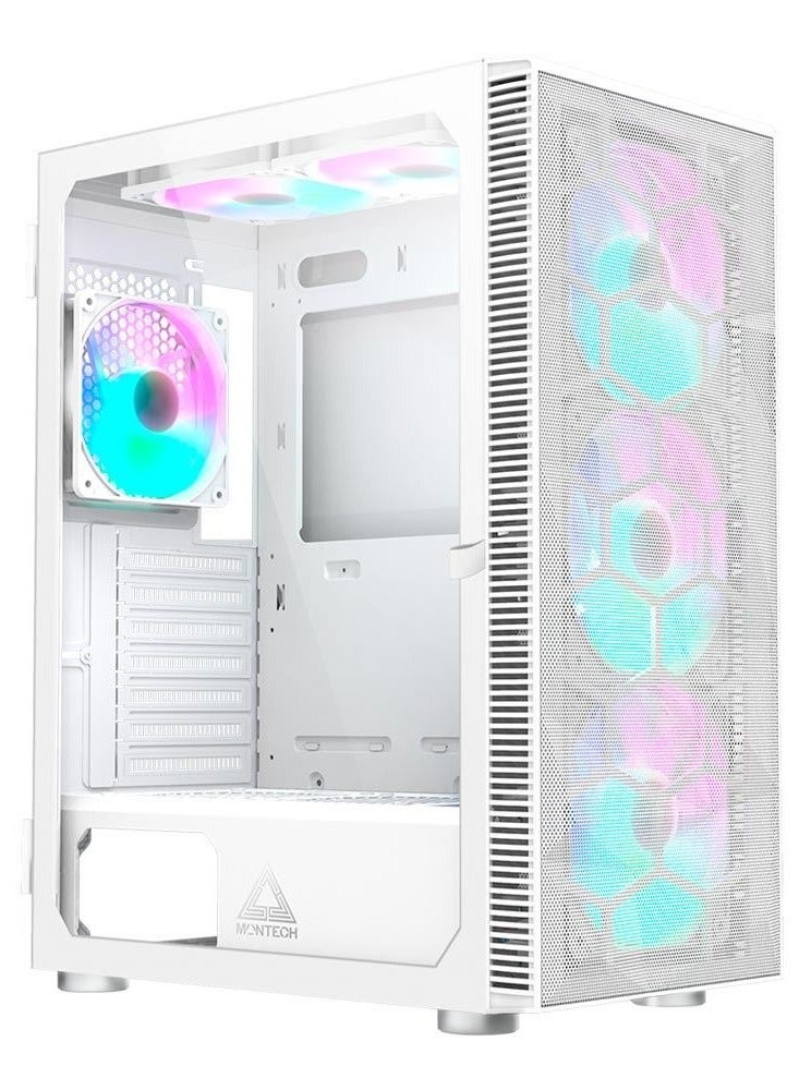 NANOTECH Sky Walker Gaming PC - Intel Core i7-14700F, Nvidia RTX 4070 12GB, DDR4 32GB 3600MHz RAM, 1TB NVMe M.2 SSD, AIO 2 Fan Liquid Cooler, 750W Power Supply, Windows 11 Pro - Image 1