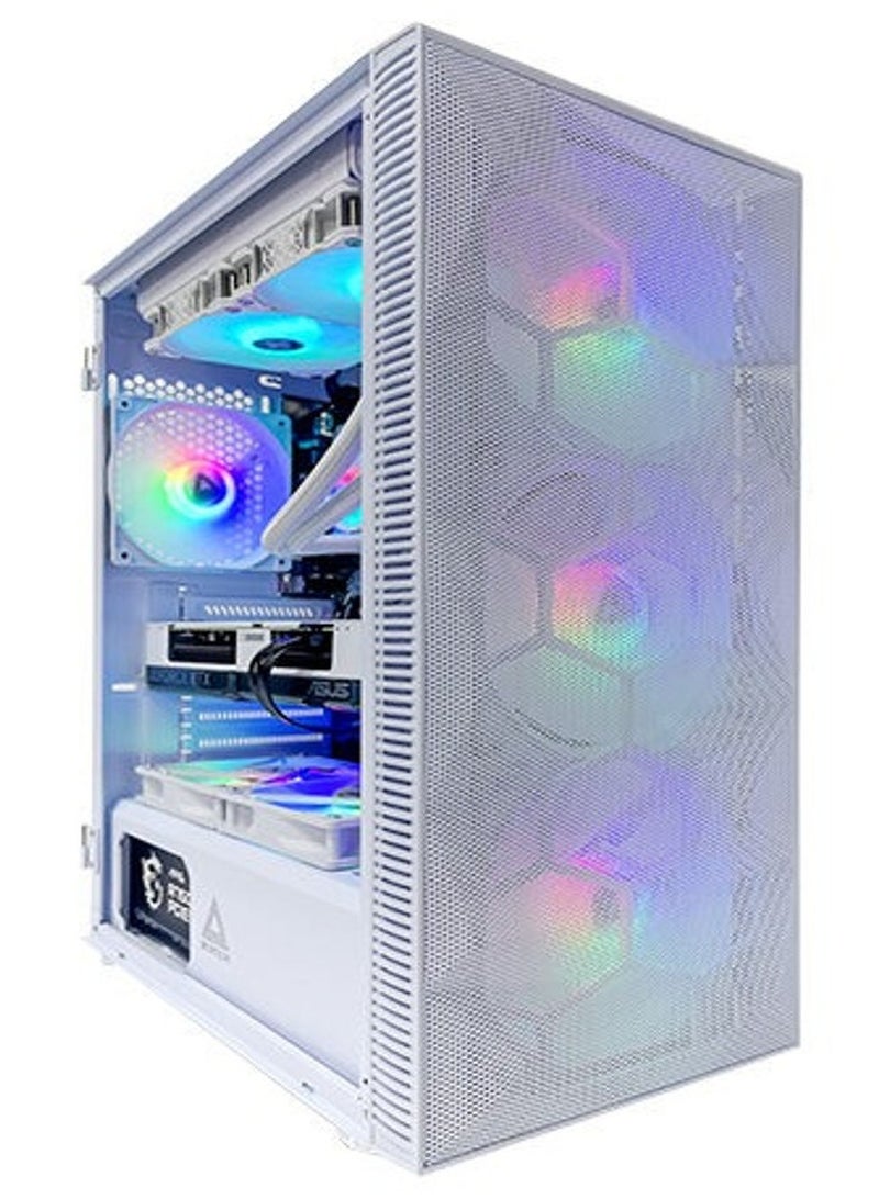 NANOTECH Sky Walker Gaming PC - Intel Core i7-14700F, Nvidia RTX 4070 12GB, DDR4 32GB 3600MHz RAM, 1TB NVMe M.2 SSD, AIO 2 Fan Liquid Cooler, 750W Power Supply, Windows 11 Pro - Image 2