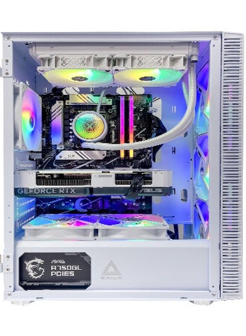 NANOTECH Sky Walker Gaming PC - Intel Core i7-14700F, Nvidia RTX 4070 12GB, DDR4 32GB 3600MHz RAM, 1TB NVMe M.2 SSD, AIO 2 Fan Liquid Cooler, 750W Power Supply, Windows 11 Pro - Image 5