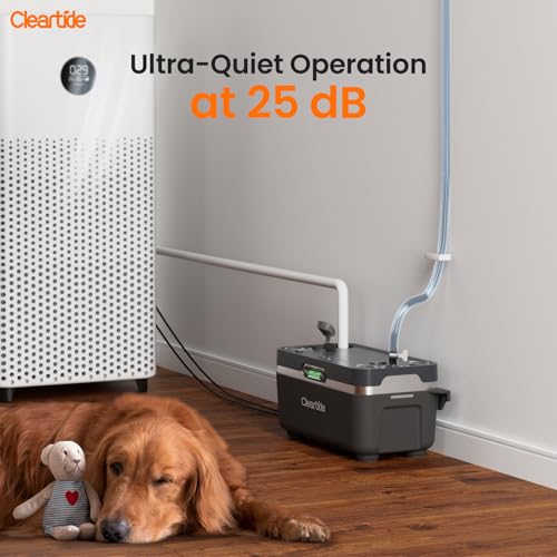 Cleartide Condensate HVAC Pump, Ultra-Quiet 25dB, 1/50 HP 110 GPH, Automatic Condensate Removal Pump with Safety Switch for Air Conditioner/Furnace/Dehumidifier, 100-240V, 23.6ft Head Height - Image 4