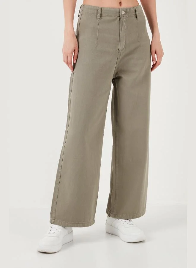 ليلا بنطلون واسع ليلا قطن للنساء