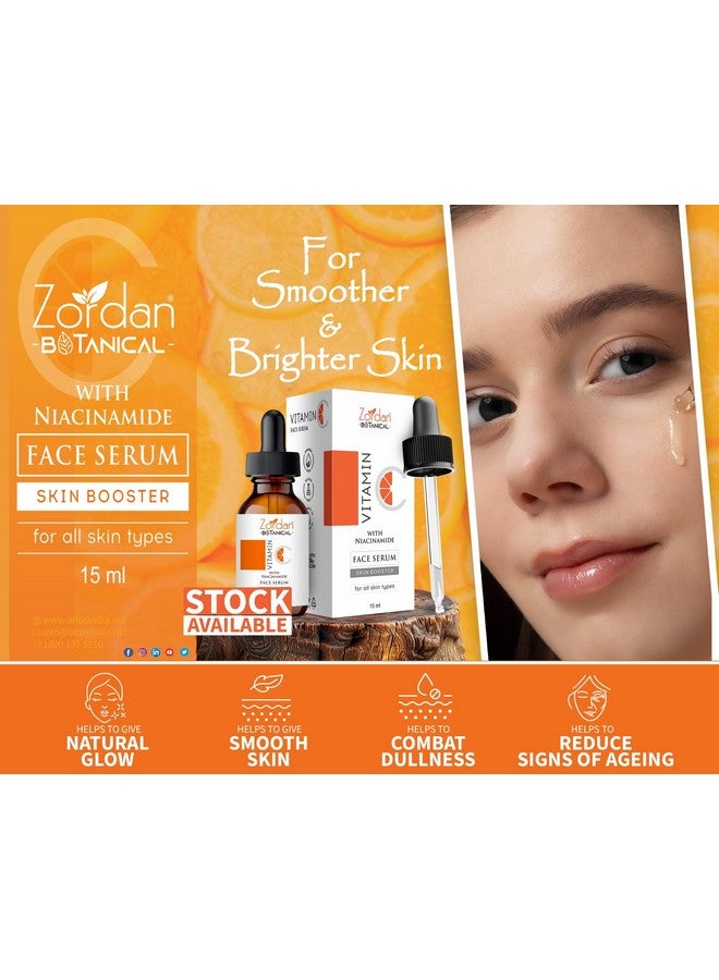 Zordan Vitamin C Face Serum with Niacinamide for Skin Booster & Glowing Skin, Unisex (30 ml) - Image 4
