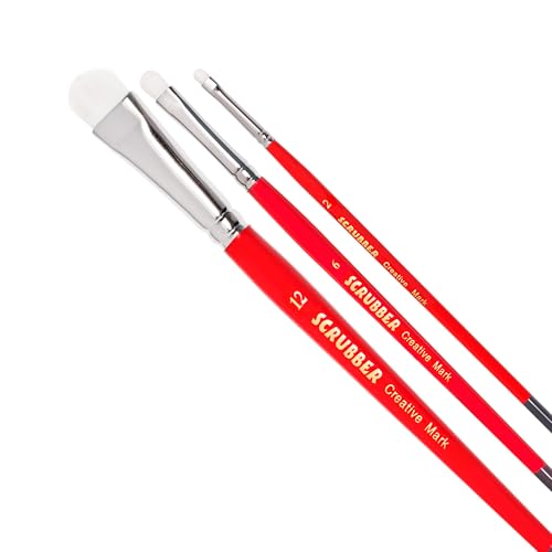 Creative Mark Scrubber Watercolor Paint Brush Set of 3, Watercolor Paintbrushes for Correcting Mistakes and Color Lifting - Image 1