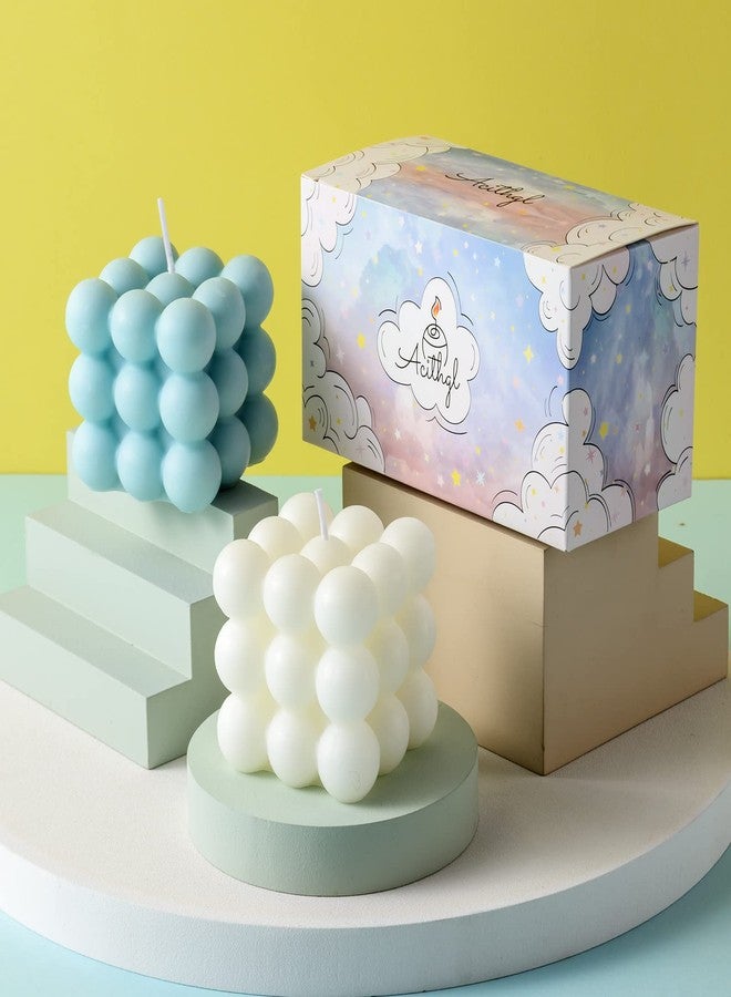 ACITHGL Bubble - Cube Soy Wax Candles, Home Decor Candle, Scented Candle Set 2 Pieces, Home Use and Gifting - Image 4