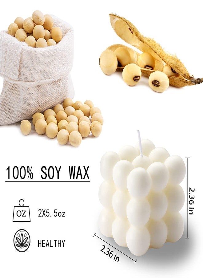 ACITHGL Bubble - Cube Soy Wax Candles, Home Decor Candle, Scented Candle Set 2 Pieces, Home Use and Gifting - Image 2