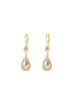 Home Clearance Sale Teardrop Sparkling zirconia Decor Luxury Dangle Earrings Alloy Jewelry Trendy Gift For Women  - Image 5